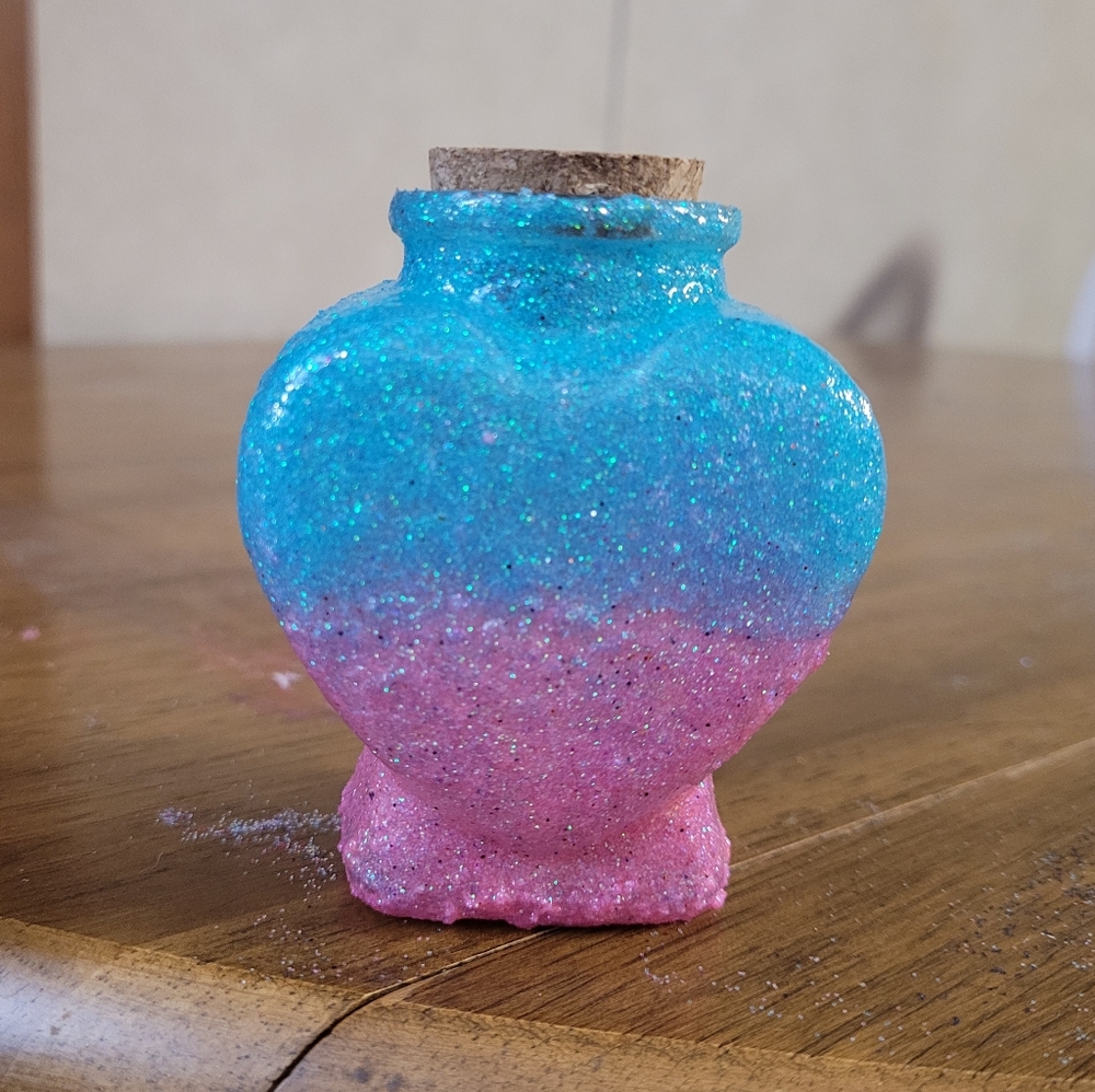 Pink and blue glitter gender Reveal Jar!